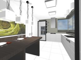 vizualizácia prerábka bytu kuchyňa