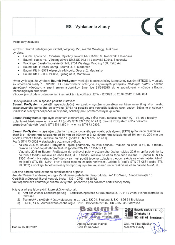 certifikát pre solidbau