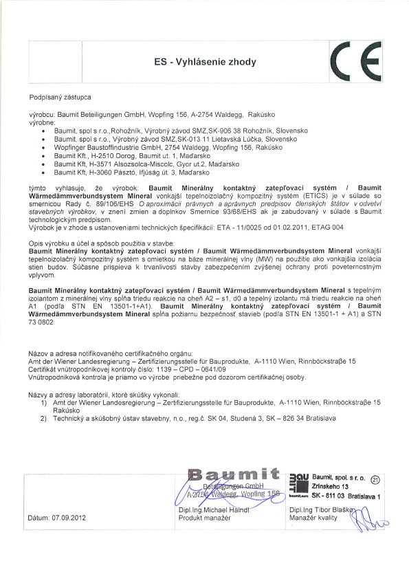 certifikát pre solidbau